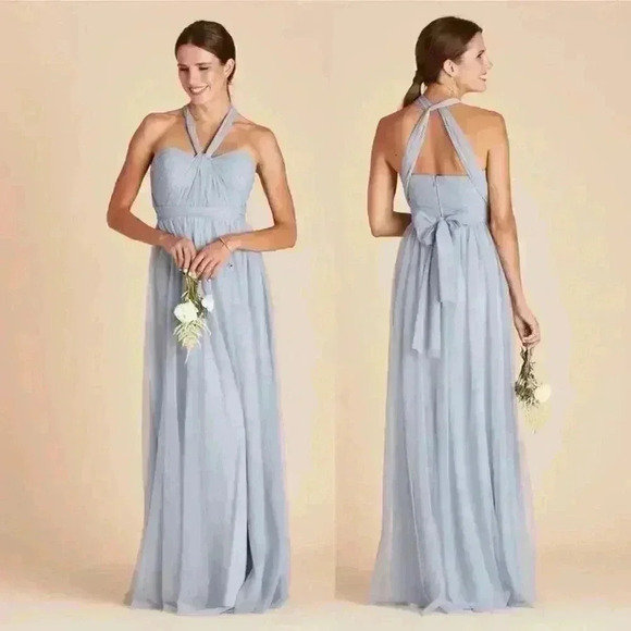 NEW! Birdy Grey CHRISTINA CONVERTIBLE DRESS in Dusty Blue Tulle Size Small - Picture 9 of 9